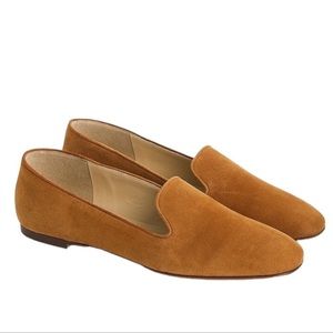 J. Crew Suede Smoking Slipper Loafer in Roasted Cider Size 9